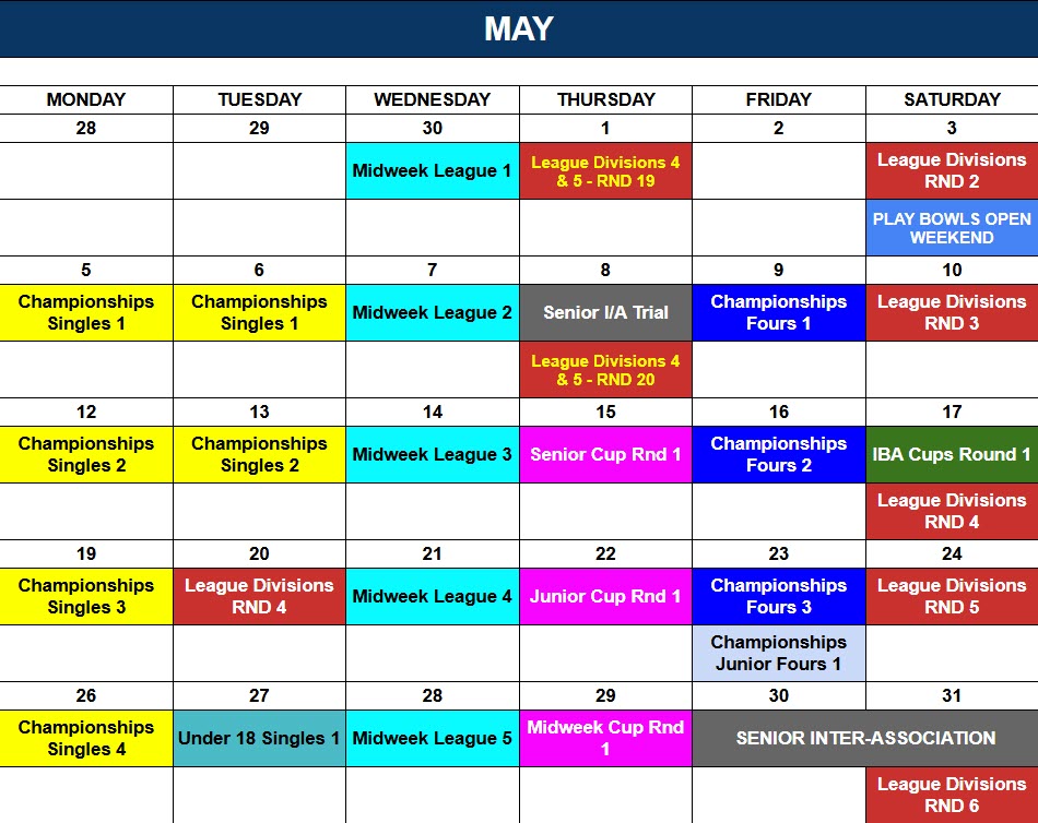 NIPGL Calendar May 2025